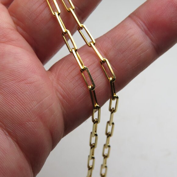 18k *925 Sterling Silver Link Necklace - Picture 4 of 4